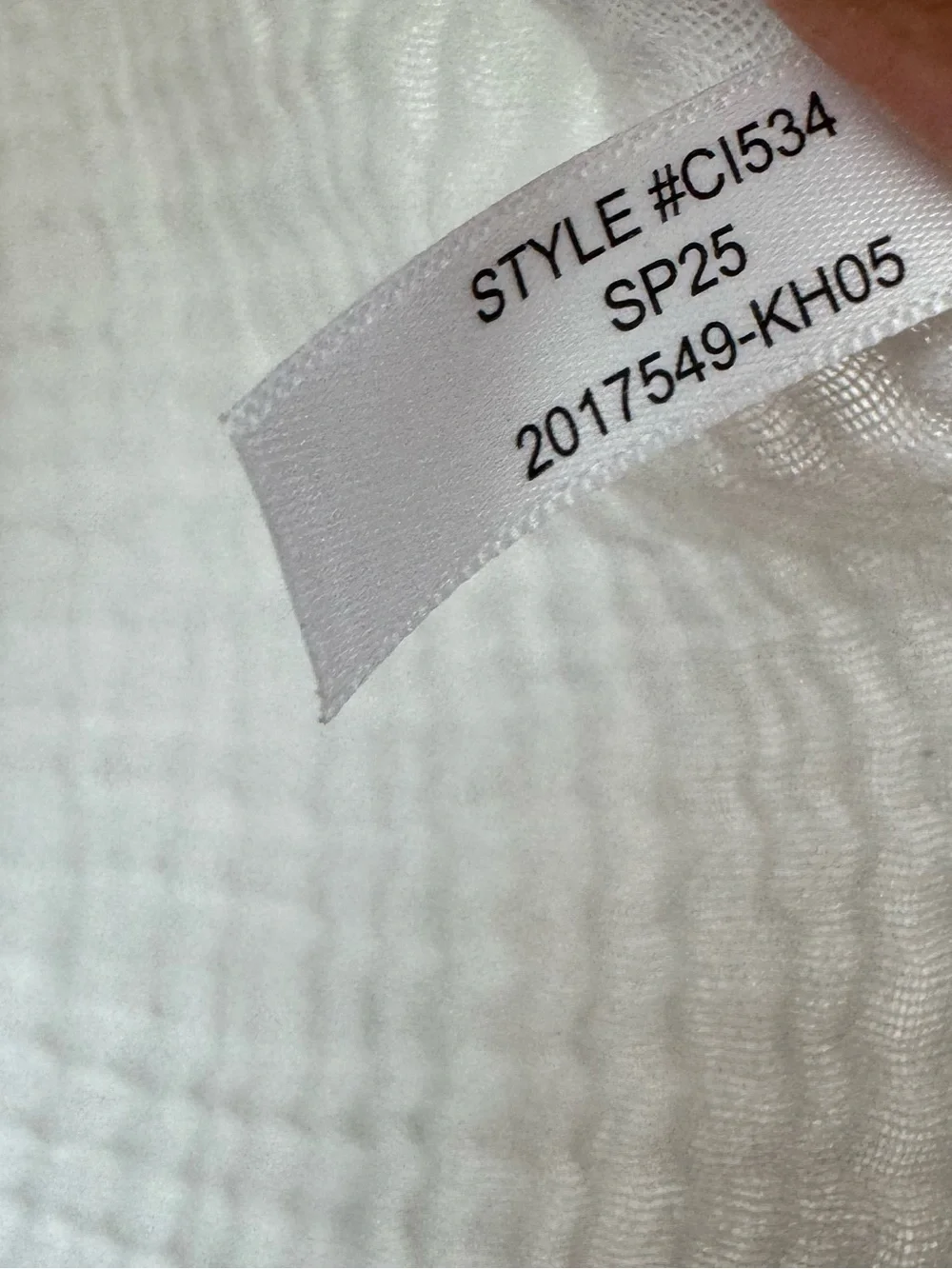 J. Crew White Gauze Puff-Sleeve Henley Top XS